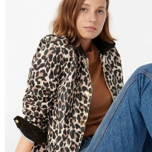 J. Crew Leopard Print Jacket - Black and Tan - Picture 3 of 16